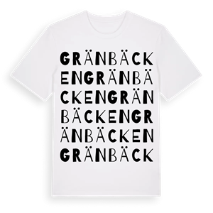 Gränbäcken ordlek t-shirt – ekologisk bomull t-shirt från Pinshirt