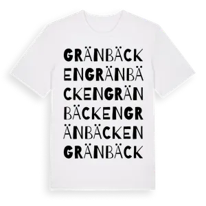 Gränbäcken ordlek t-shirt – ekologisk bomull t-shirt från Pinshirt