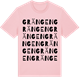 Pink Cotton t-shirt med Grängen ordlek t-shirt