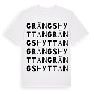 Grängshyttan ordlek t-shirt – ekologisk bomull t-shirt från Pinshirt