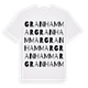 White t-shirt med Granhammar ordlek t-shirt