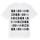 White t-shirt med Granhamnen ordlek t-shirt