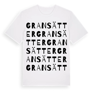 Gransätter ordlek t-shirt – ekologisk bomull t-shirt från Pinshirt
