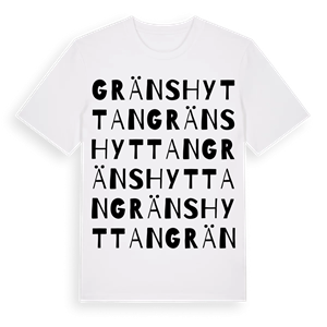 Gränshyttan ordlek t-shirt – ekologisk bomull t-shirt från Pinshirt