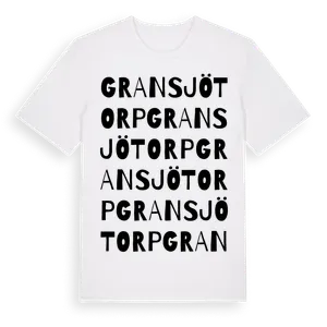 Gransjötorp ordlek t-shirt – ekologisk bomull t-shirt från Pinshirt