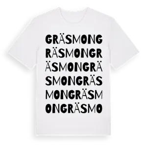Gräsmon ordlek t-shirt – ekologisk bomull t-shirt från Pinshirt