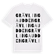 White t-shirt med Grävlingaudden ordlek t-shirt