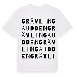 Grävlingaudden ordlek t-shirt – ekologisk bomull t-shirt från Pinshirt