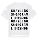 White t-shirt med Grävlingsmon ordlek t-shirt