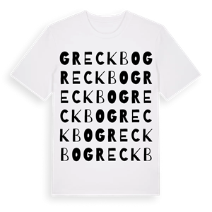 Greckbo ordlek t-shirt – ekologisk bomull t-shirt från Pinshirt