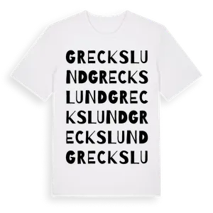 Greckslund ordlek t-shirt – ekologisk bomull t-shirt från Pinshirt