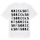 White t-shirt med Grecksnäs ordlek t-shirt