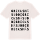 Vintage White t-shirt med Grecksnäs udde ordlek t-shirt