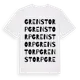 White t-shirt med Grenstorp ordlek t-shirt