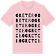 Pink Cotton t-shirt med Gretebo ordlek t-shirt