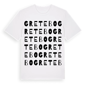 Gretebo ordlek t-shirt – ekologisk bomull t-shirt från Pinshirt