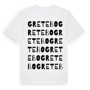 Gretebo ordlek t-shirt – ekologisk bomull t-shirt från Pinshirt
