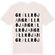 Vintage White t-shirt med Grillröjan ordlek t-shirt