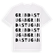 White t-shirt med Grindastugan ordlek t-shirt