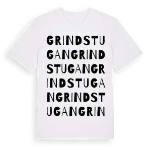 Grindstugan ordlek t-shirt – ekologisk bomull t-shirt från Pinshirt
