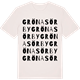 Vintage White t-shirt med Gröna Sörby ordlek t-shirt