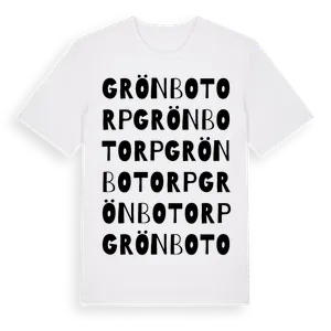 Grönbotorp ordlek t-shirt – ekologisk bomull t-shirt från Pinshirt