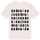 Vintage White t-shirt med Gröngården ordlek t-shirt