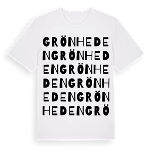 Grönheden ordlek t-shirt – ekologisk bomull t-shirt från Pinshirt
