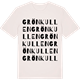 Vintage White t-shirt med Grönkullen ordlek t-shirt