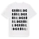 White t-shirt med Grönlid ordlek t-shirt