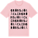 Pink Cotton t-shirt med Grönsjöbäcken ordlek t-shirt