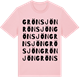 Pink Cotton t-shirt med Grönsjön ordlek t-shirt