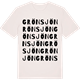 Vintage White t-shirt med Grönsjön ordlek t-shirt