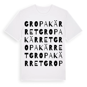 Gropakärret ordlek t-shirt – ekologisk bomull t-shirt från Pinshirt