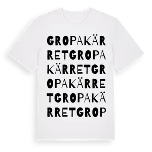 Gropakärret ordlek t-shirt – ekologisk bomull t-shirt från Pinshirt