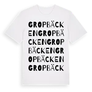 Gropbäcken ordlek t-shirt – ekologisk bomull t-shirt från Pinshirt