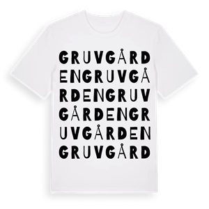 Gruvgården ordlek t-shirt – ekologisk bomull t-shirt från Pinshirt