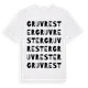 White t-shirt med Gruvrester ordlek t-shirt