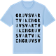 Blue Soul t-shirt med Gruvsvartviken ordlek t-shirt