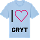 Blue Soul t-shirt med Jag älskar Gryt t-shirt stort tryck