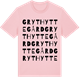 Pink Cotton t-shirt med Grythytte gård ordlek t-shirt