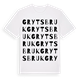 White t-shirt med Gryts bruk ordlek t-shirt