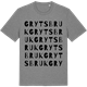 Mid Heather Gray t-shirt med Gryts bruk ordlek t-shirt