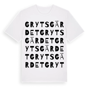 Grytsgärdet ordlek t-shirt – ekologisk bomull t-shirt från Pinshirt