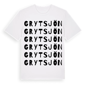 Grytsjön ordlek t-shirt – ekologisk bomull t-shirt från Pinshirt