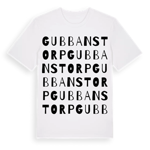 Gubbanstorp ordlek t-shirt – ekologisk bomull t-shirt från Pinshirt