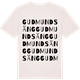Vintage White t-shirt med Gudmundsäng ordlek t-shirt