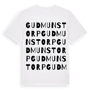 Gudmunstorp ordlek t-shirt – ekologisk bomull t-shirt från Pinshirt
