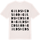 Vintage White t-shirt med Guldsmedsboda ordlek t-shirt