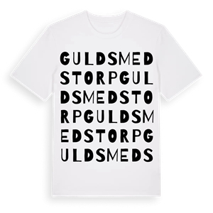 Guldsmedstorp ordlek t-shirt – ekologisk bomull t-shirt från Pinshirt